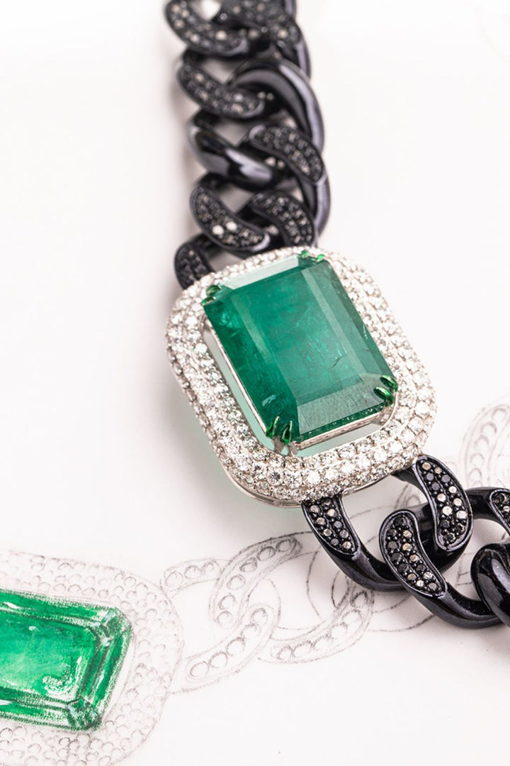 Dark Majesty: The Midnight Jewels Necklace