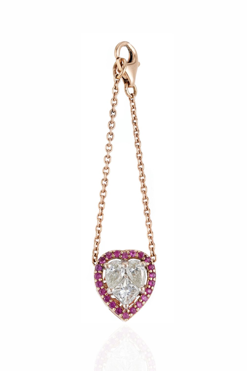 Hearts Forever-Pink Sapphires Charm