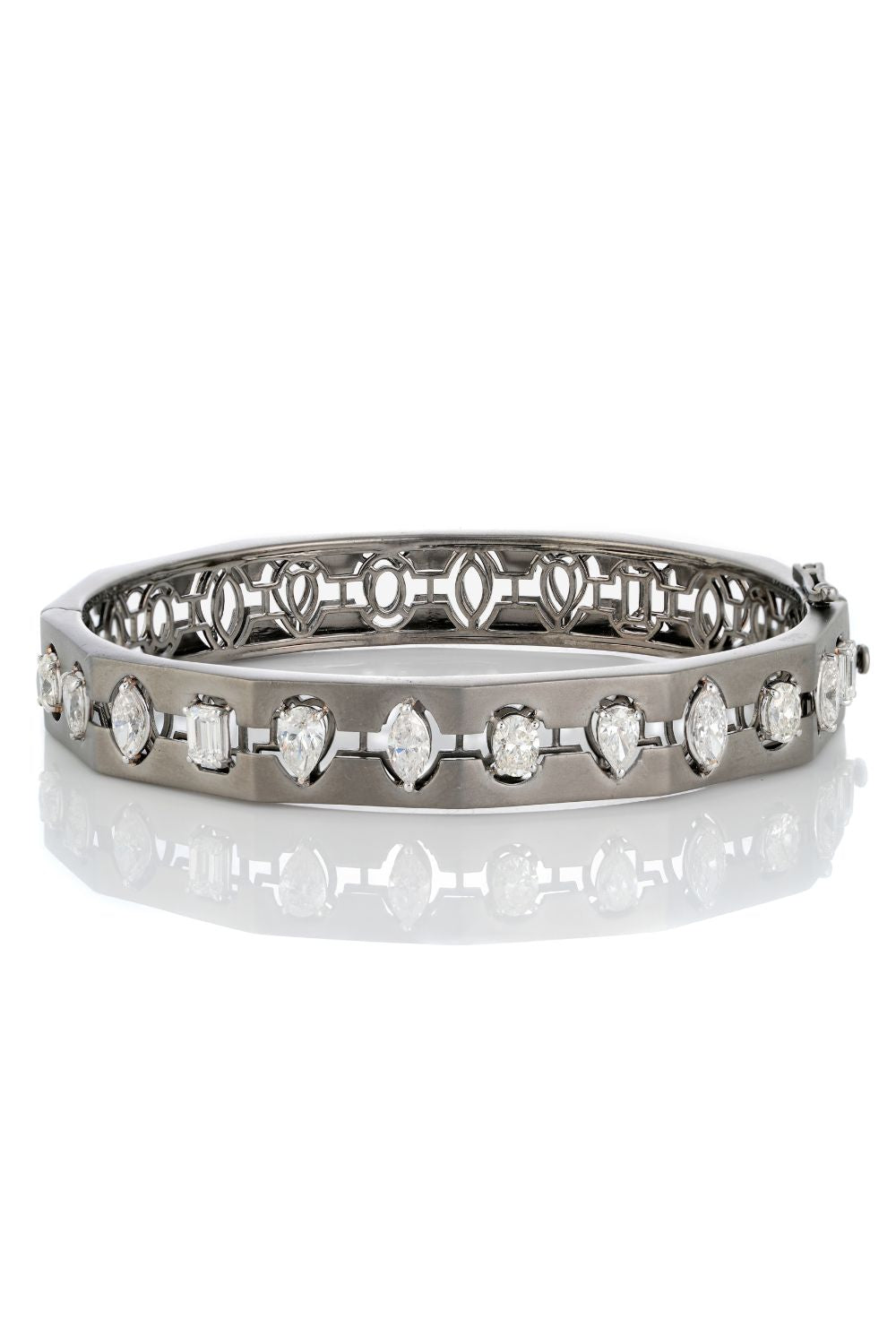 Grey Rhodium Glamor Bangle