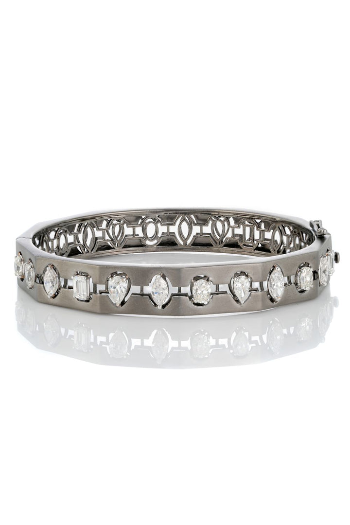 Grey Rhodium Glamor Bangle