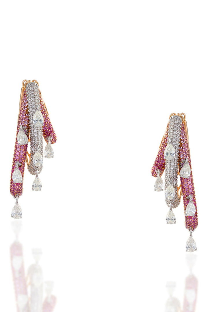 Pink Cascade Earrings