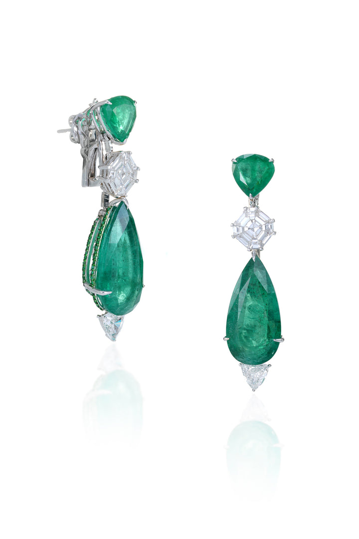 Mystical Emerald Whisper Earrings