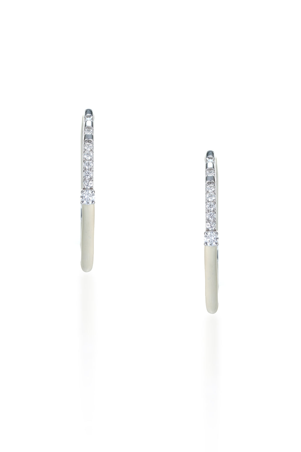 Color Me Up Ivory Hoops