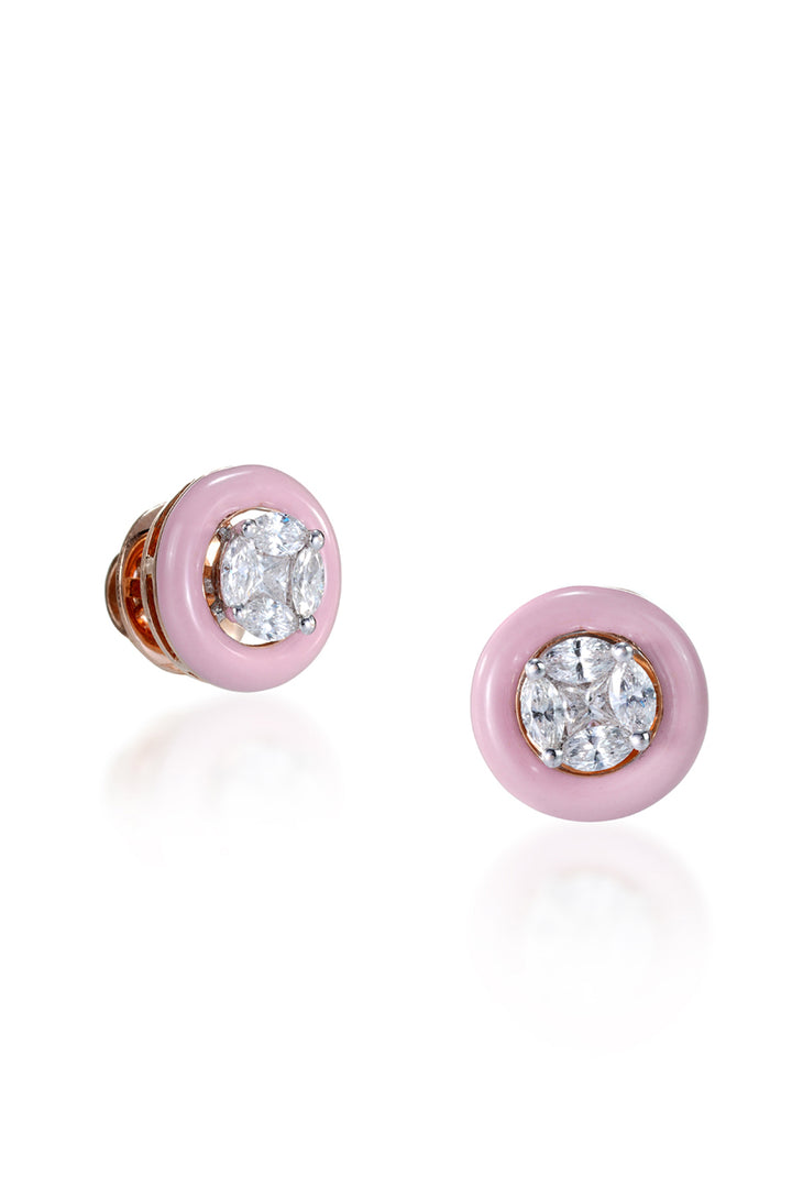 Pink Astor Studs