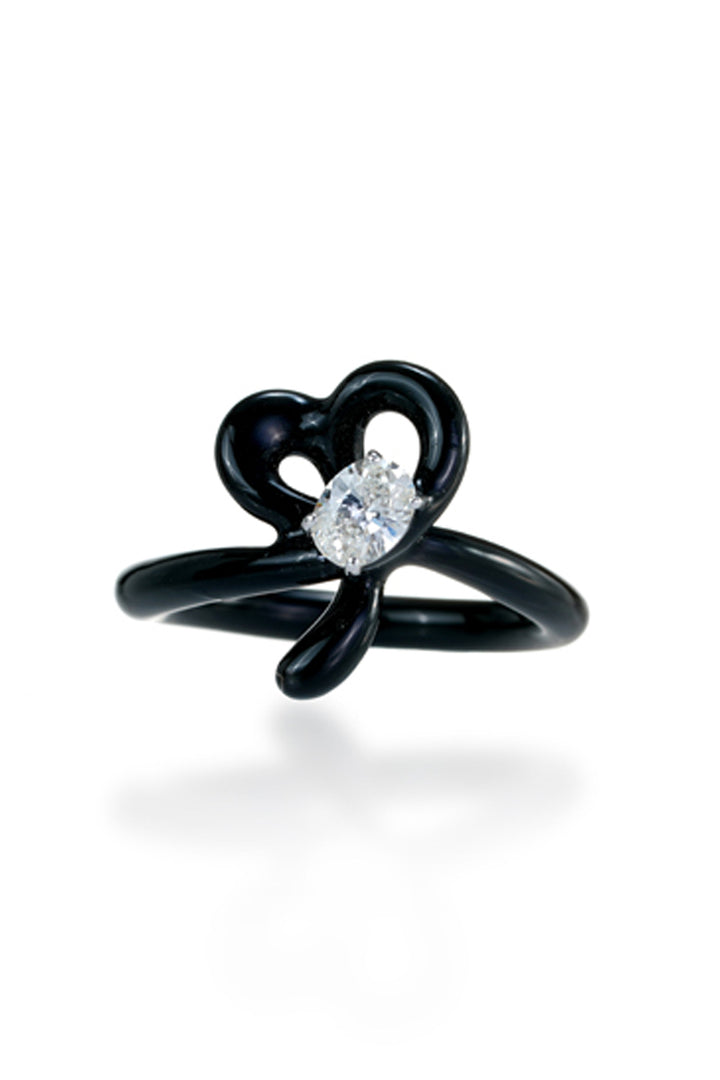 Midnight Noir Heart Ring