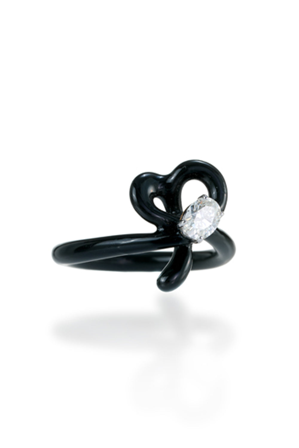 Midnight Noir Heart Ring