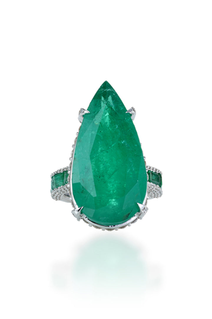 Royal Emerald Crown Ring