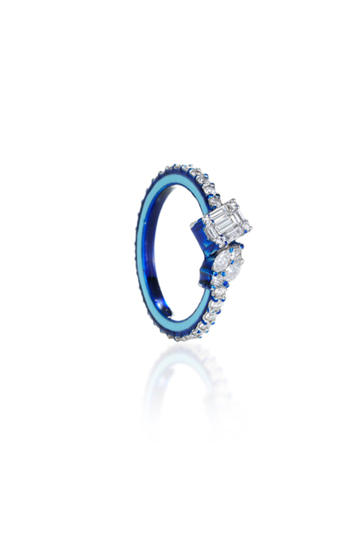 Whimsical Mini Blue Ring