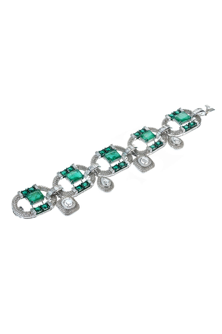 Emerald Enigma - Choker Cum Bracelet